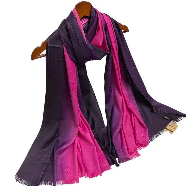 Gradient Hijabs - Fuchsia & Eggplant