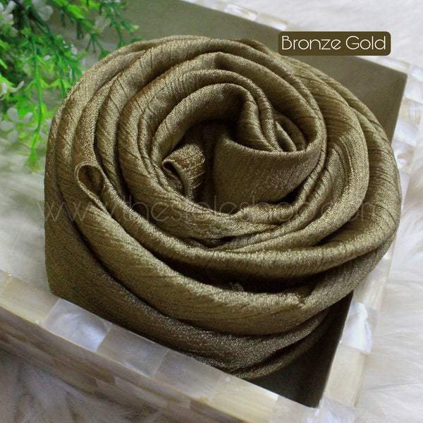 Crinkle Silk - Bronze Gold