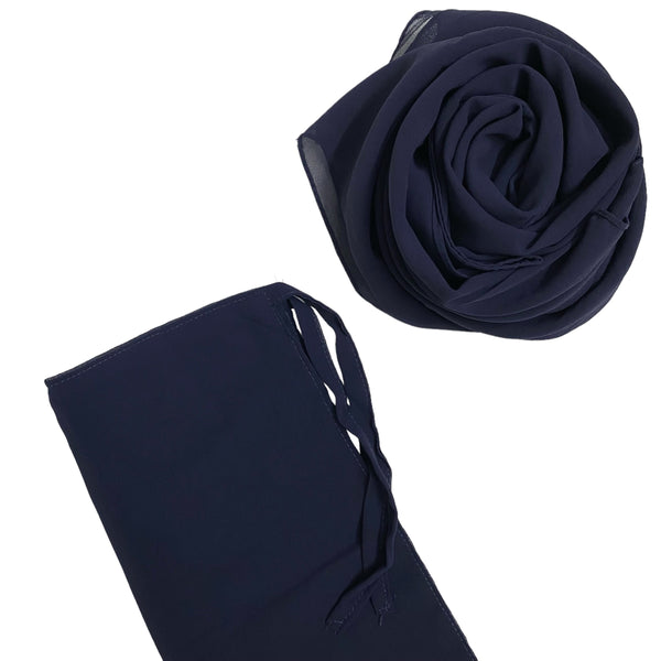 Matching Hijab & Niqab Set - Navy Blue