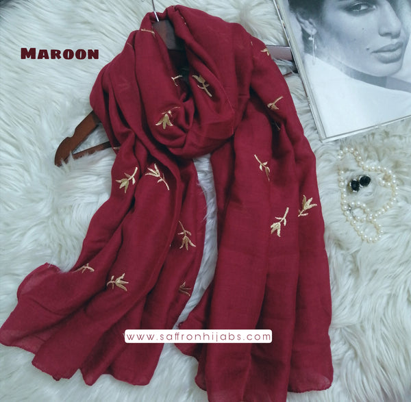 Gold Tulips - Maroon