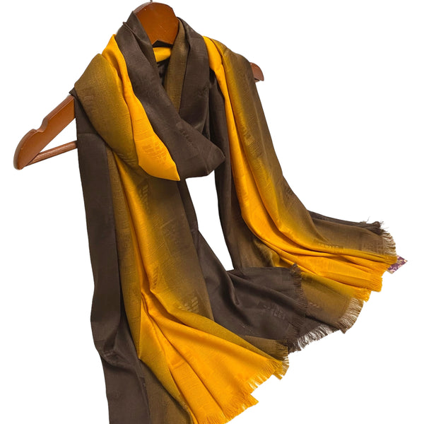 Gradient Hijabs - Mustard & Chocolate