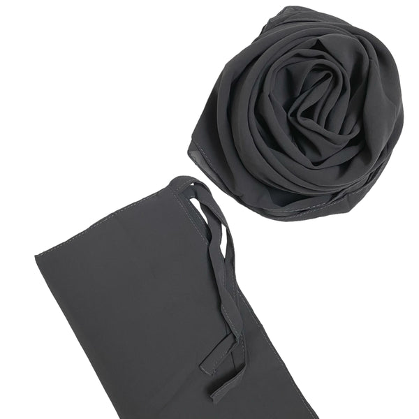 Matching Hijab & Niqab Set - Charcoal