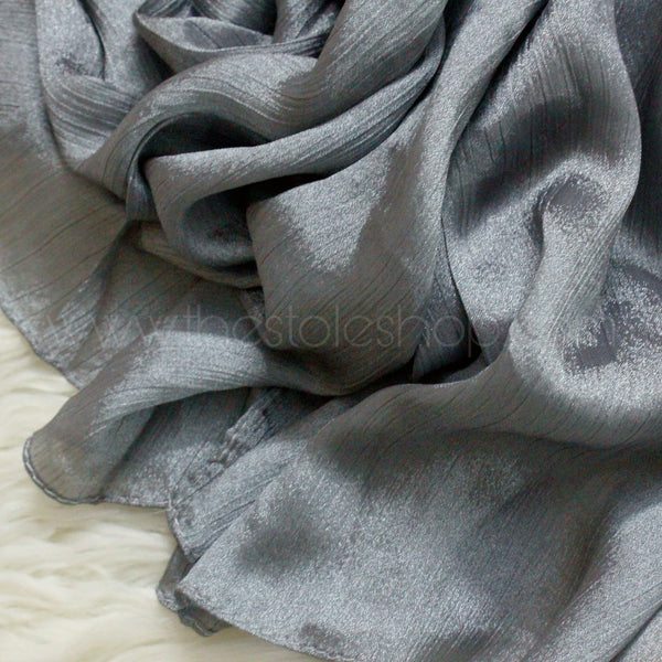 Crinkle Silk - Charcoal