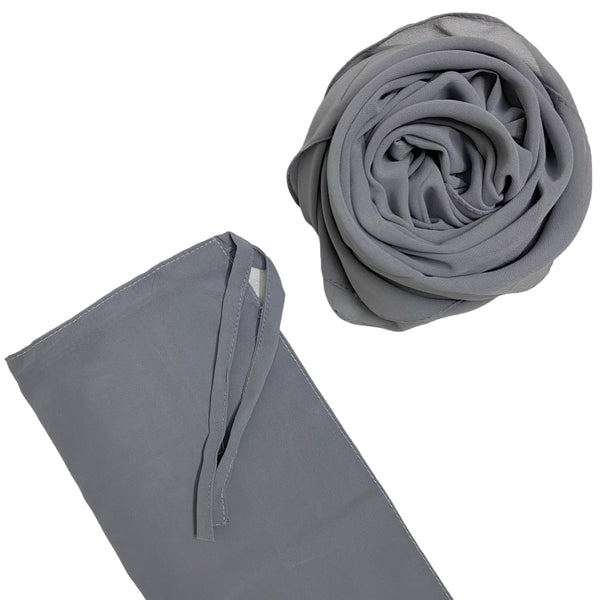 Matching Hijab & Niqab Set - Ash Grey