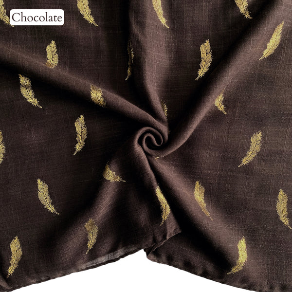 Foil Leaf Hijabs - Chocolate