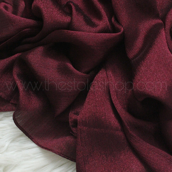 Crinkle Silk - Maroon