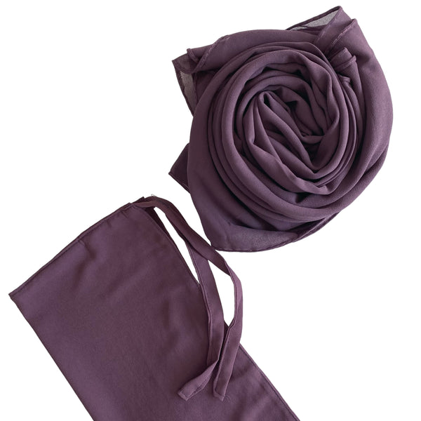 Matching Hijab & Niqab Set - Dull Purple