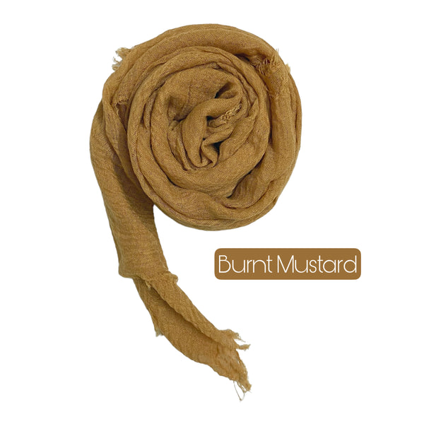 Crimp Hijabs – Burnt Mustard