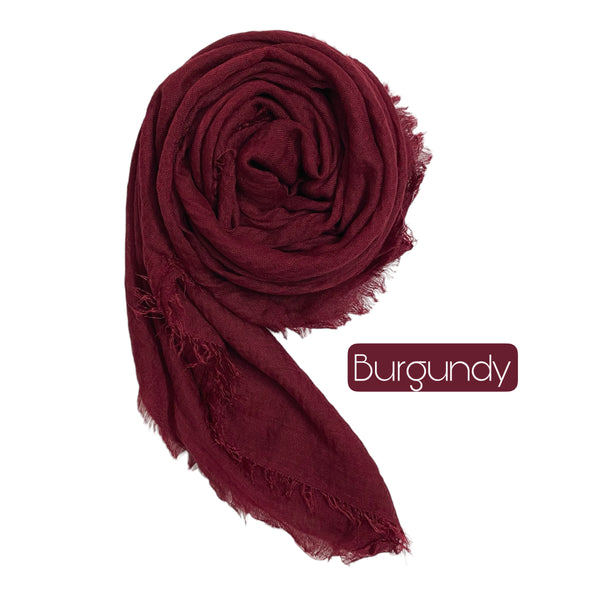 Crimp Hijabs – Burgundy