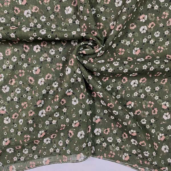 Chiffon Printed Hijab - Green