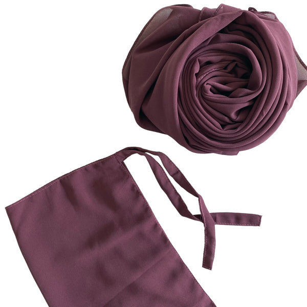 Matching Hijab & Niqab Set - Old Mauve