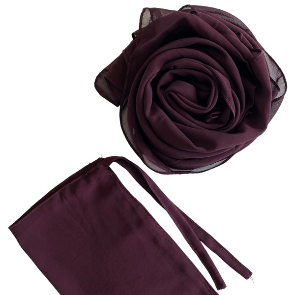 Matching Hijab & Niqab Set - Plum